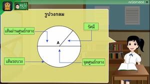 สื่อการเรียนการสอน การสร้างรูปวงกลมขนาดต่างๆ โดยใช้วงเวียน ตอนที่ 1 ป.5 คณิตศาสตร์